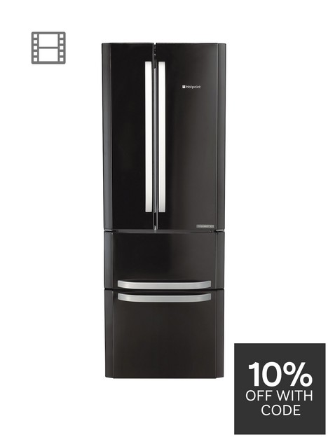 hotpoint-ffu4dk1-american-style-70cm-wide-frost-free-fridge-freezernbsp--black