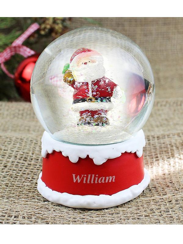 Image 2 of 2 of The Personalised Memento Company Personalised Santa Snowglobe&nbsp;Christmas&nbsp;Decoration