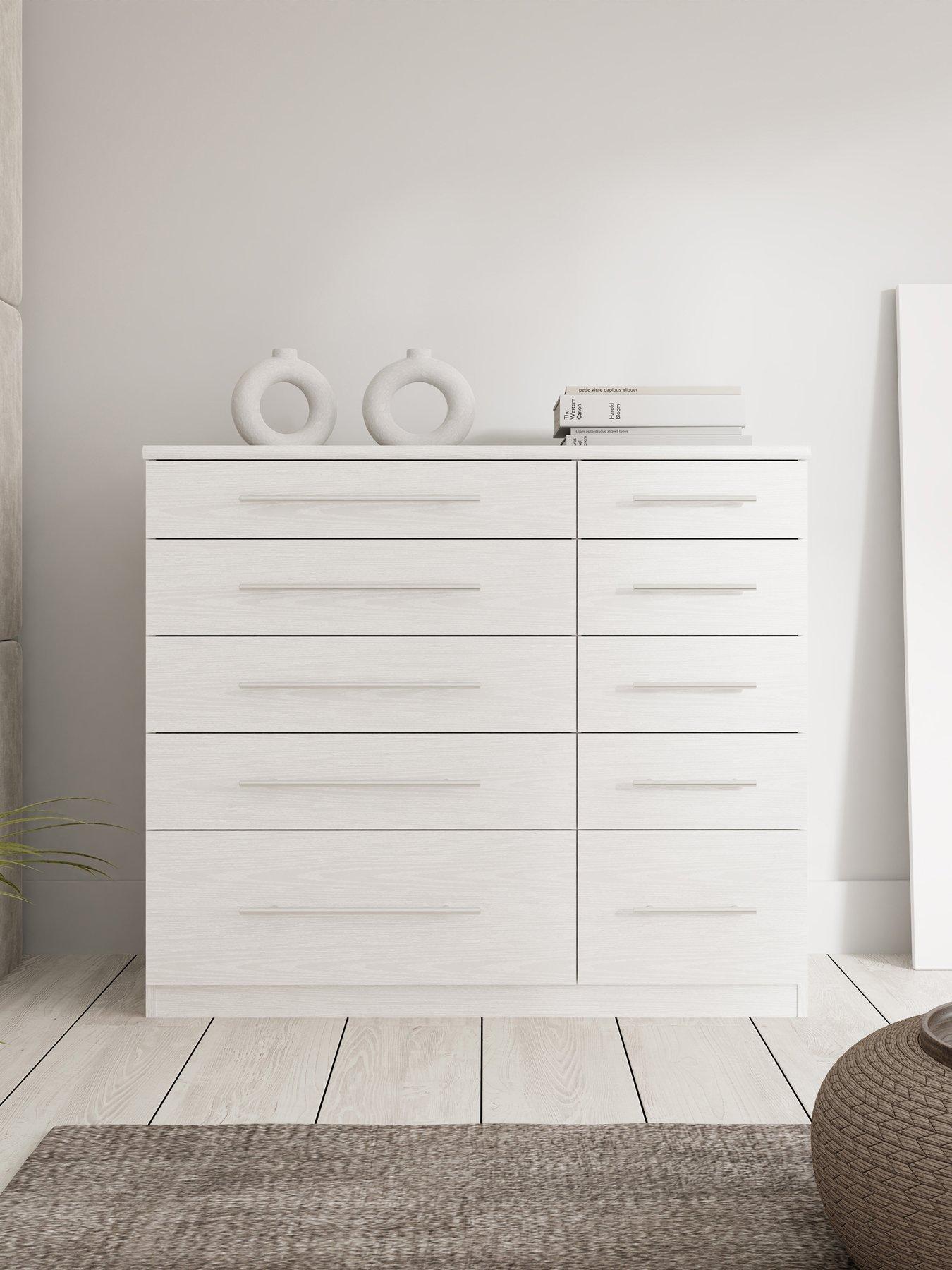 undefined Home Essentials - Prague 5 + 5 Graduated Chest of Drawers - FSC® Certified