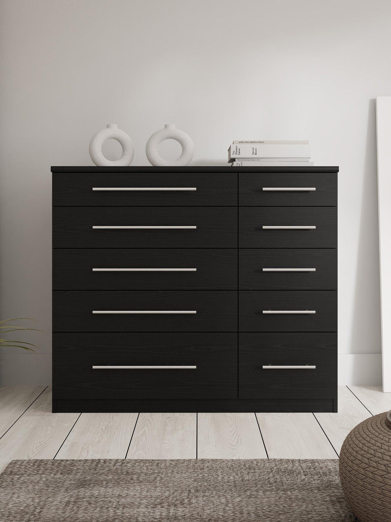 undefined Home Essentials - Prague 5 + 5 Graduated Chest of Drawers - FSC® Certified