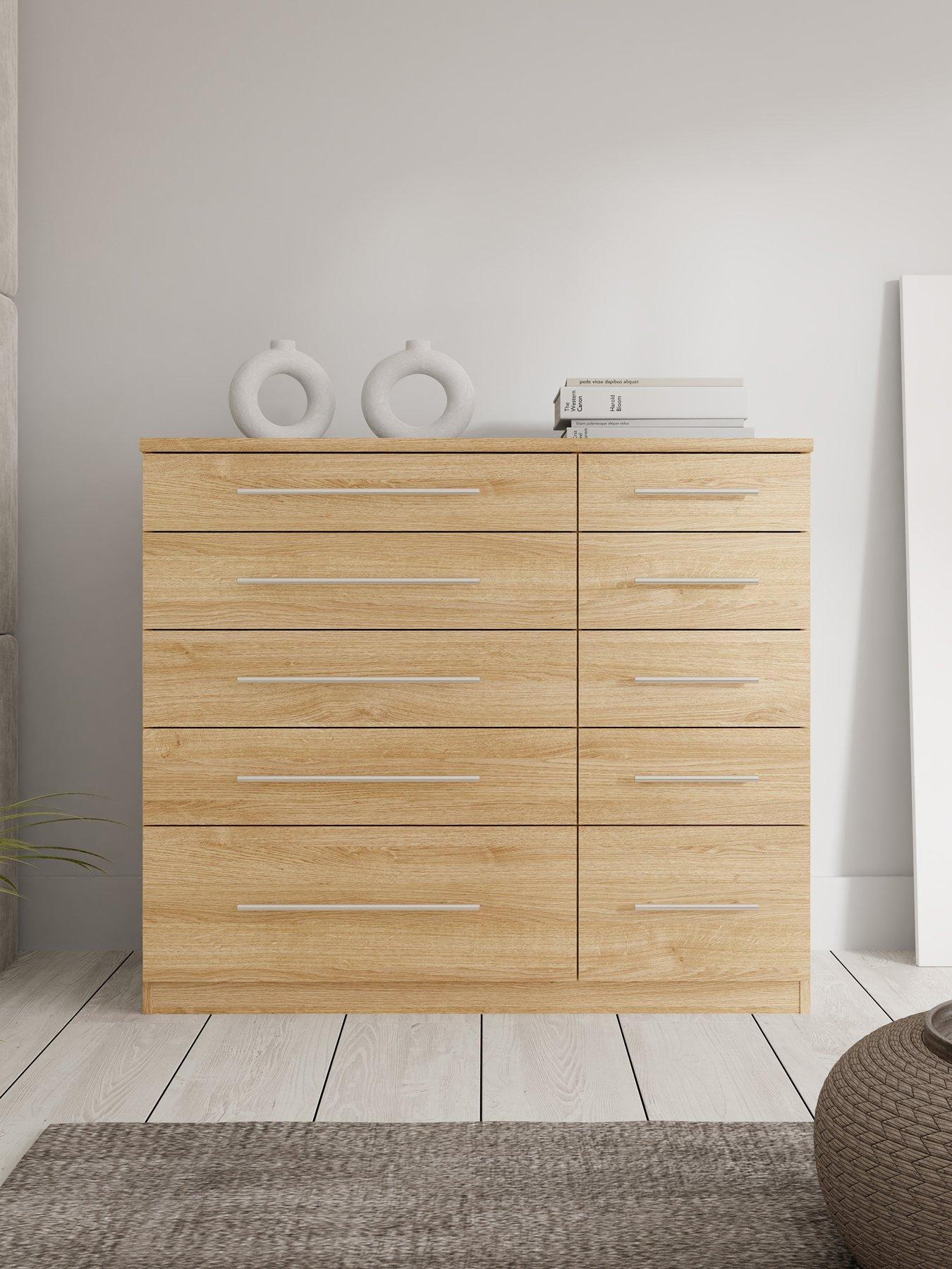 undefined Home Essentials - Prague 5 + 5 Graduated Chest of Drawers - FSC® Certified
