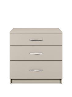 Peru 3 Drawer Bedside Cabinet