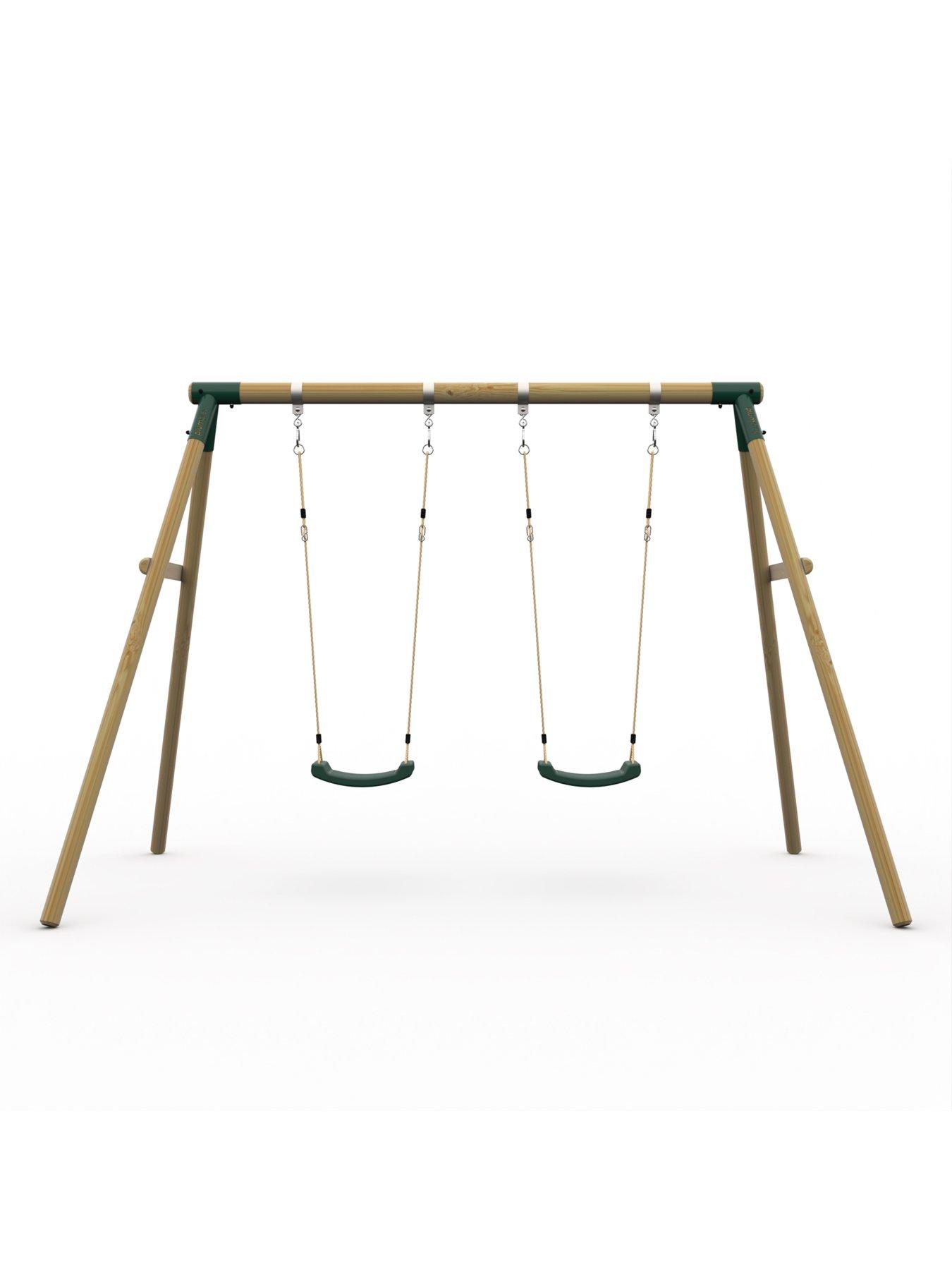 Plum Marmoset Wooden Garden Swing Set Very