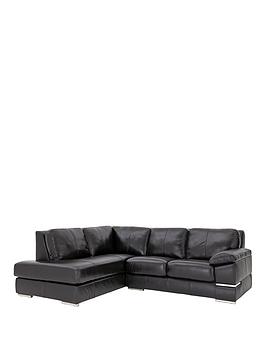 Primo Italian Leather Left Hand Corner Chaise Sofa