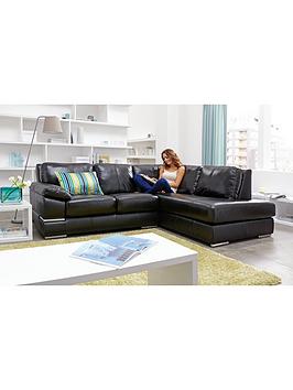 Very Home Primo Italian Leather Right Hand Corner Chaise Sofa - Fsc® Certified