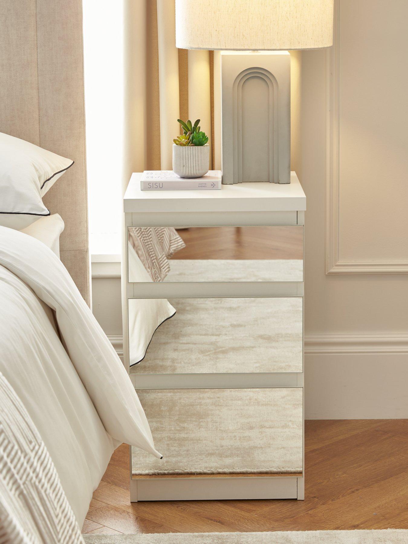 undefined Prague Mirror 3-Drawer Bedside Cabinet - FSC® Certified