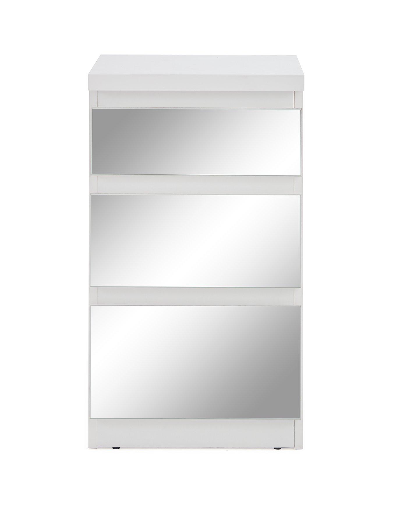 Image 2 of 7 of Very Home Prague Mirror 3-Drawer Bedside Cabinet -&nbsp;FSC&reg; Certified