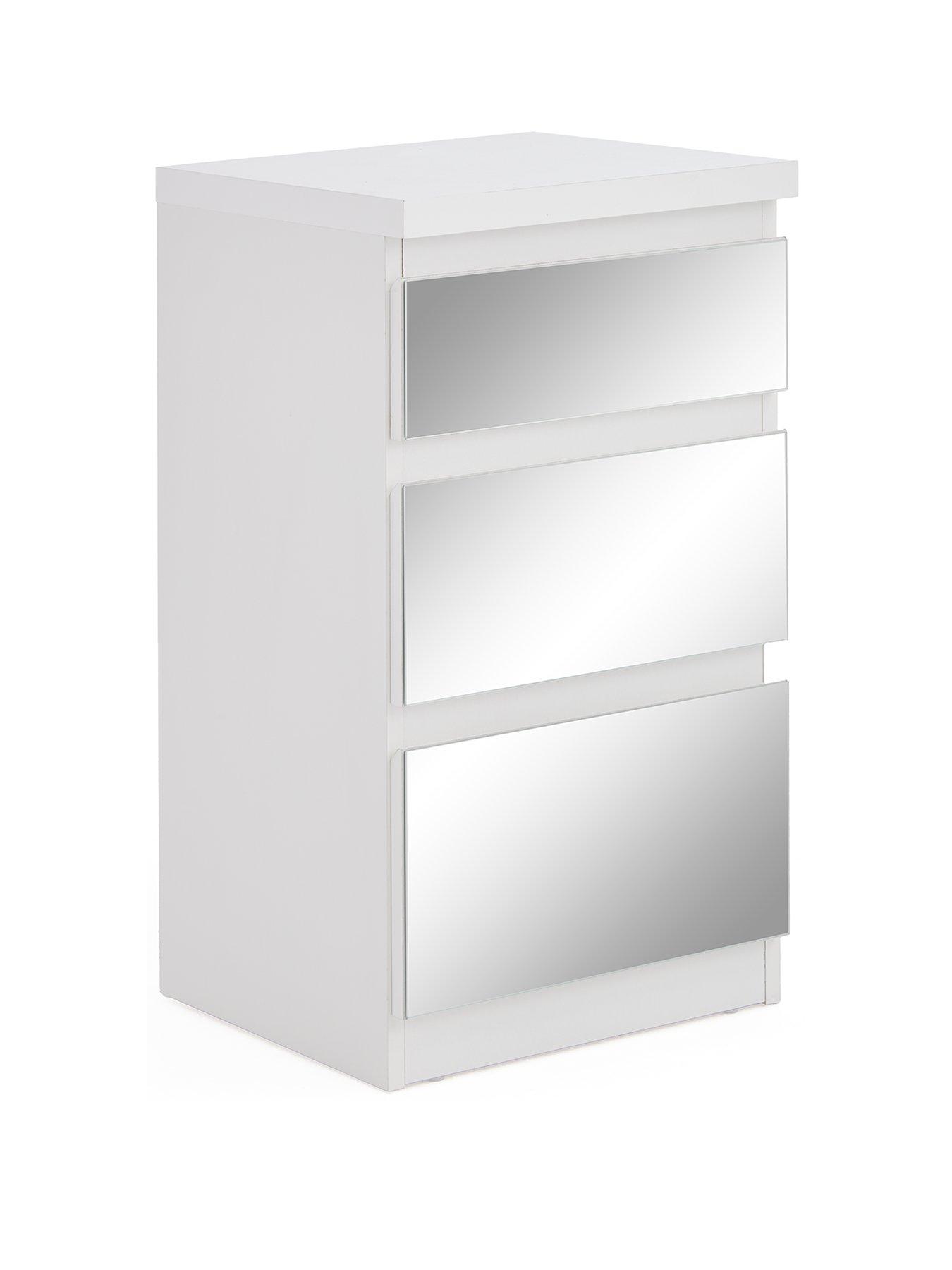Image 3 of 7 of Very Home Prague Mirror 3-Drawer Bedside Cabinet -&nbsp;FSC&reg; Certified