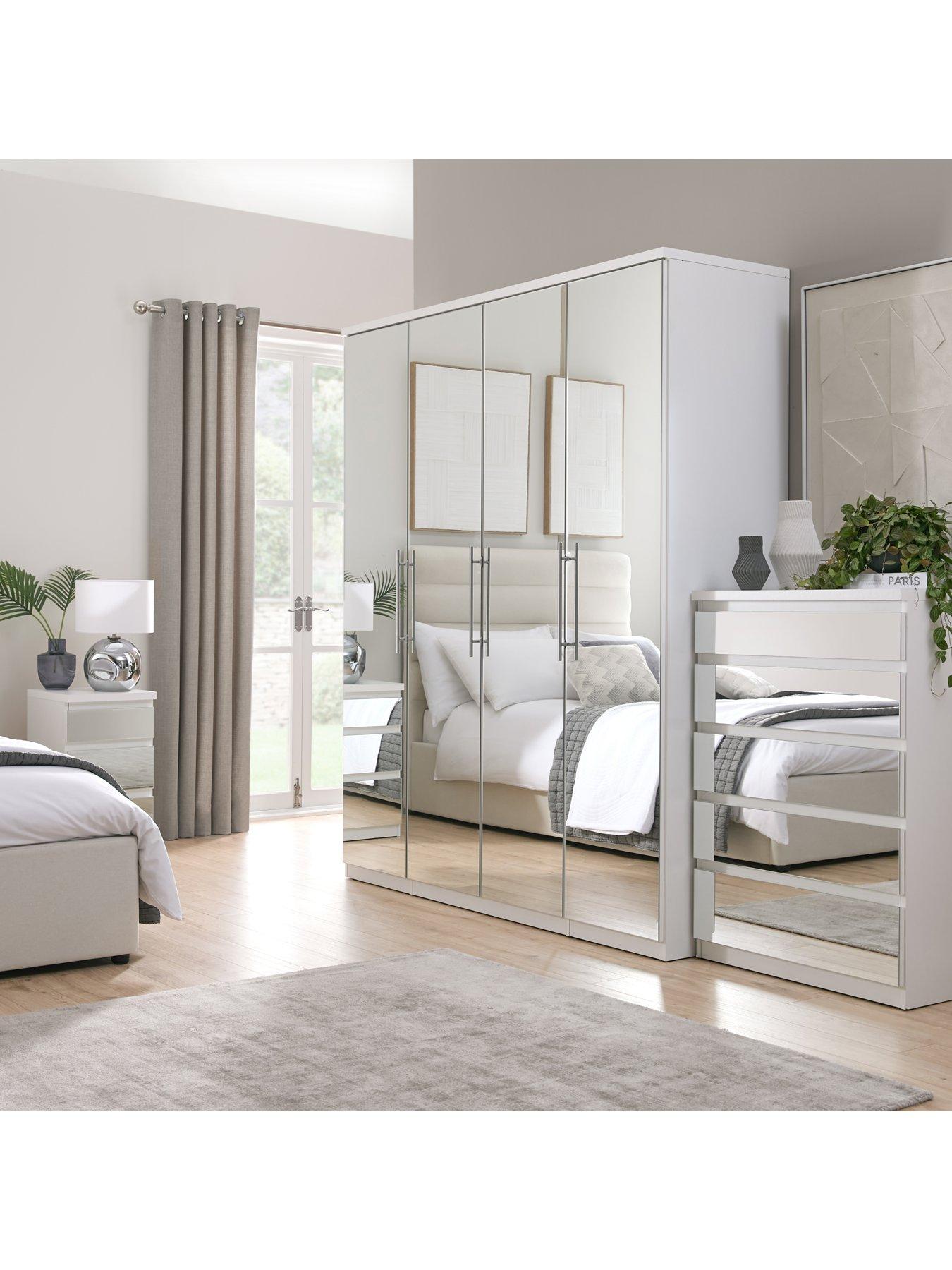 Image 7 of 7 of Very Home Prague Mirror 3-Drawer Bedside Cabinet -&nbsp;FSC&reg; Certified