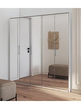Product photograph of Very Home Prague Mirror 5 Door Wardrobe - Fsc Reg Certified from very.co.uk