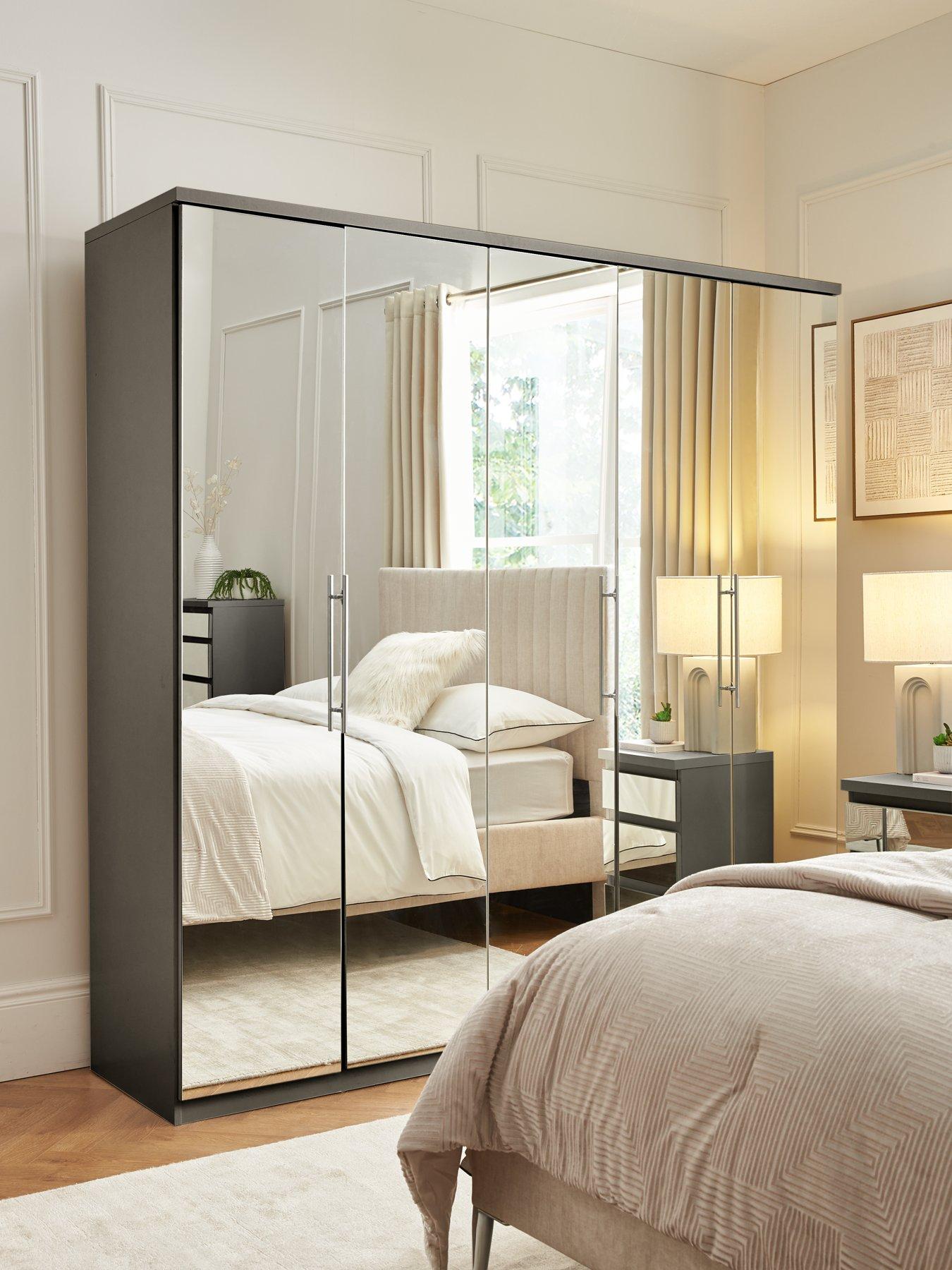 undefined Prague Mirror 5 Door Wardrobe - FSC® Certified