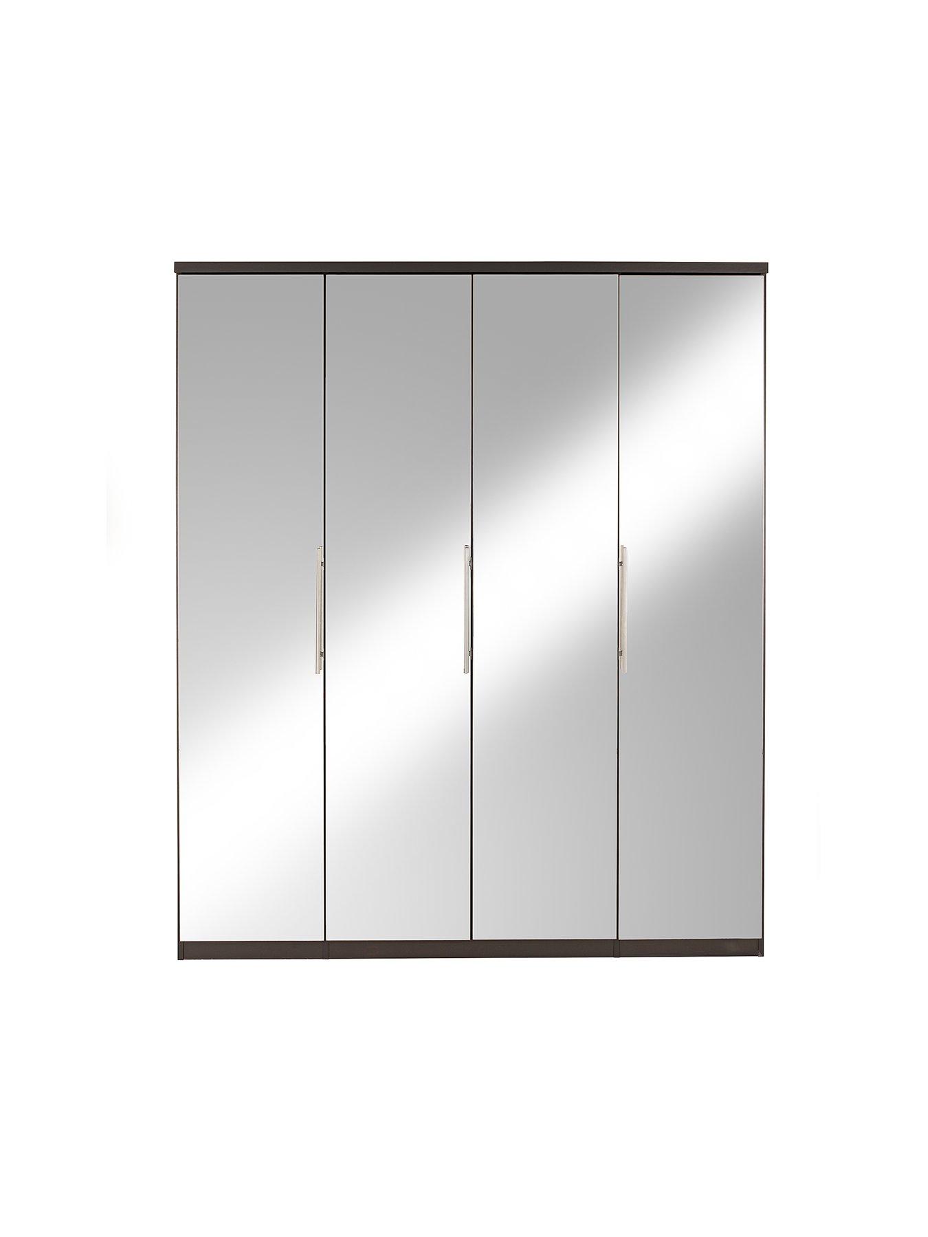 Glass Grey Mirrored Wardrobe Wardrobes Home Garden Www