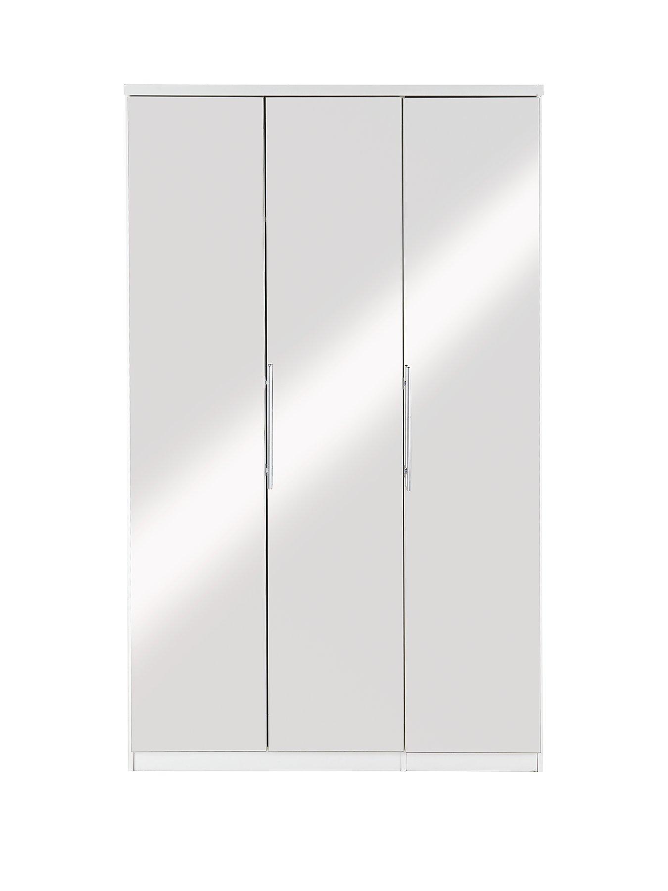 Prague 3 Door Mirrored Wardrobe Very Co Uk