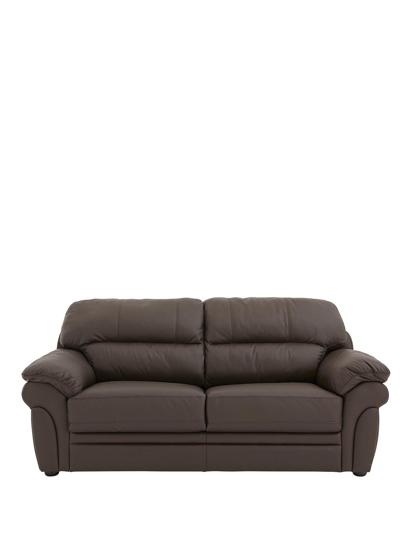 Portland Leather Sofa Bed very.co.uk
