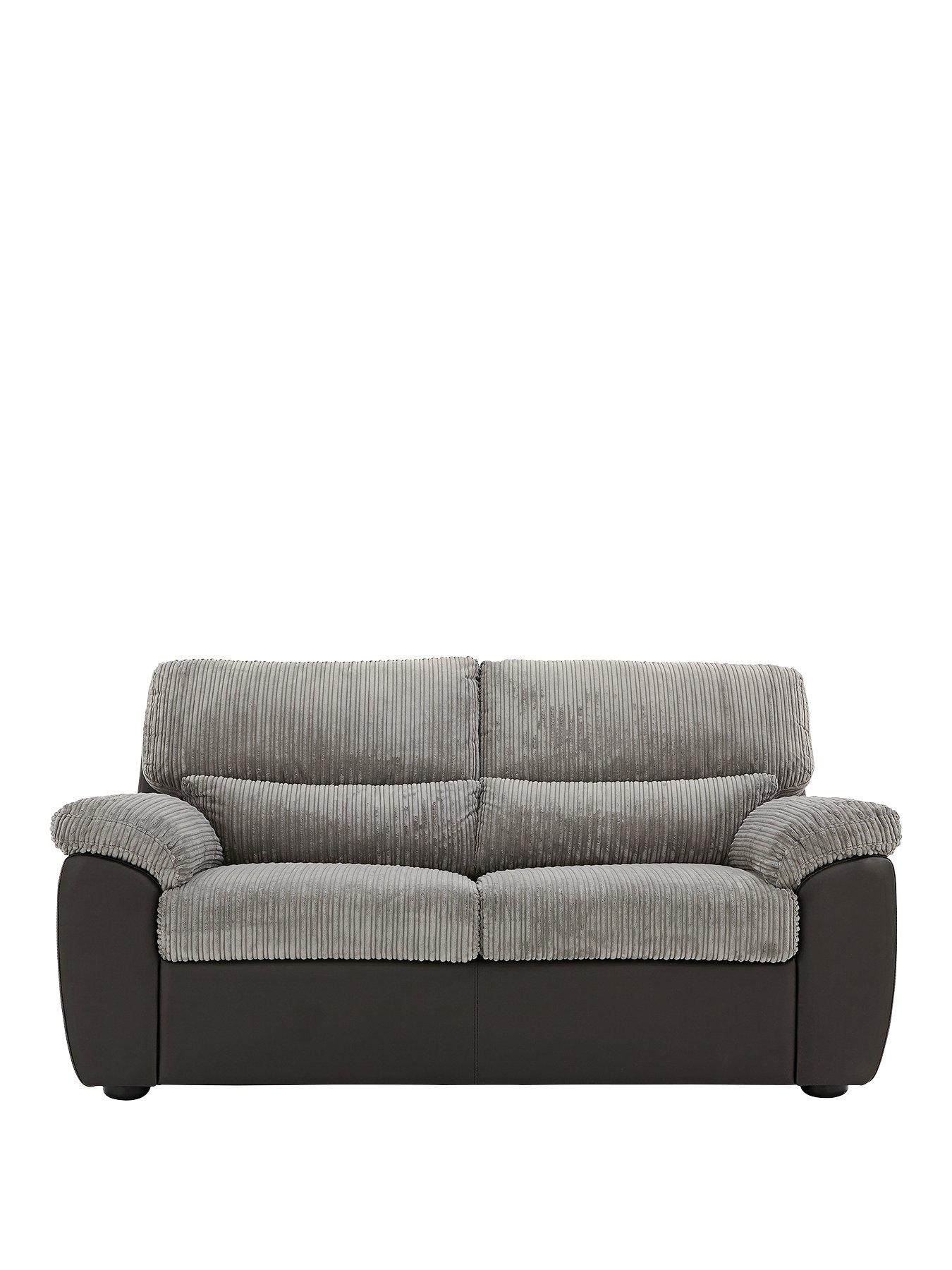 undefined Sienna Fabric/Faux Leather High Back Sofa Bed