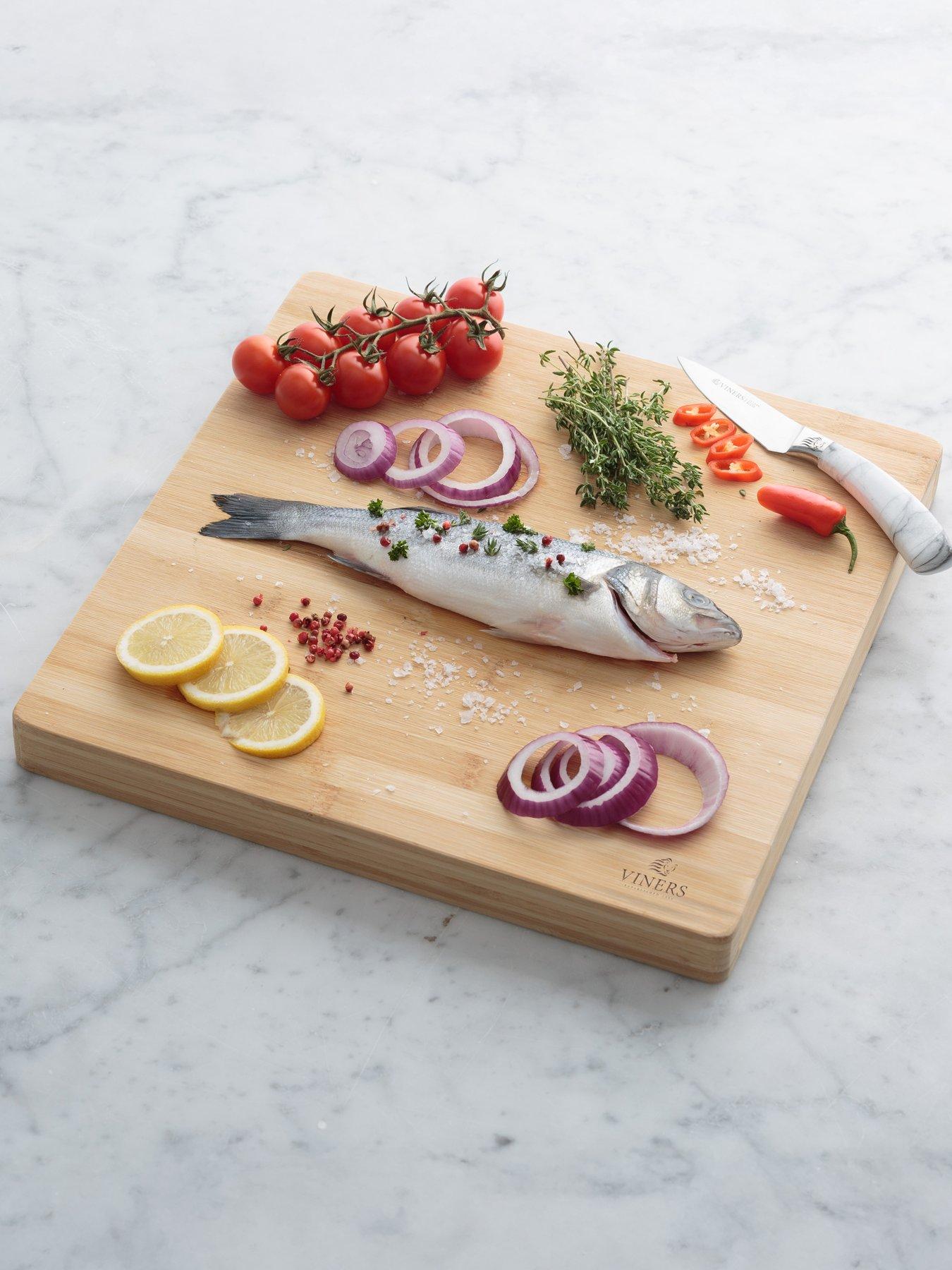 Viners 37cm Square Bamboo Butchers Block