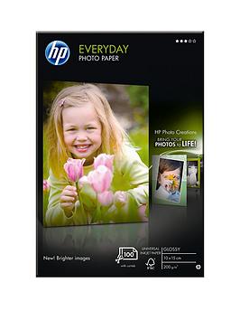hp everyday glossy photo paper - 100 sheet /10 x 15 cm (cr757a)