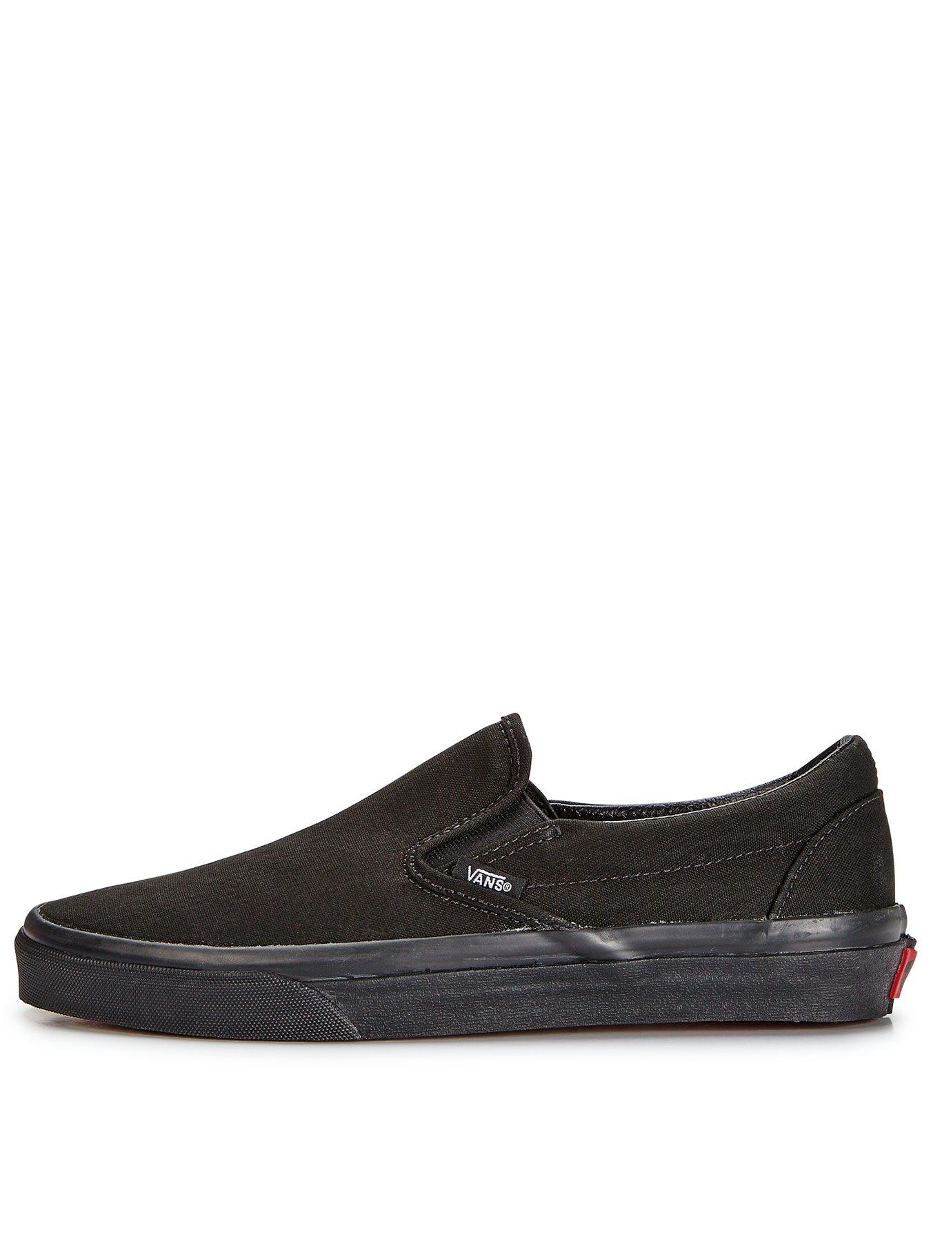 Classic Slip On Plimsolls Black Black