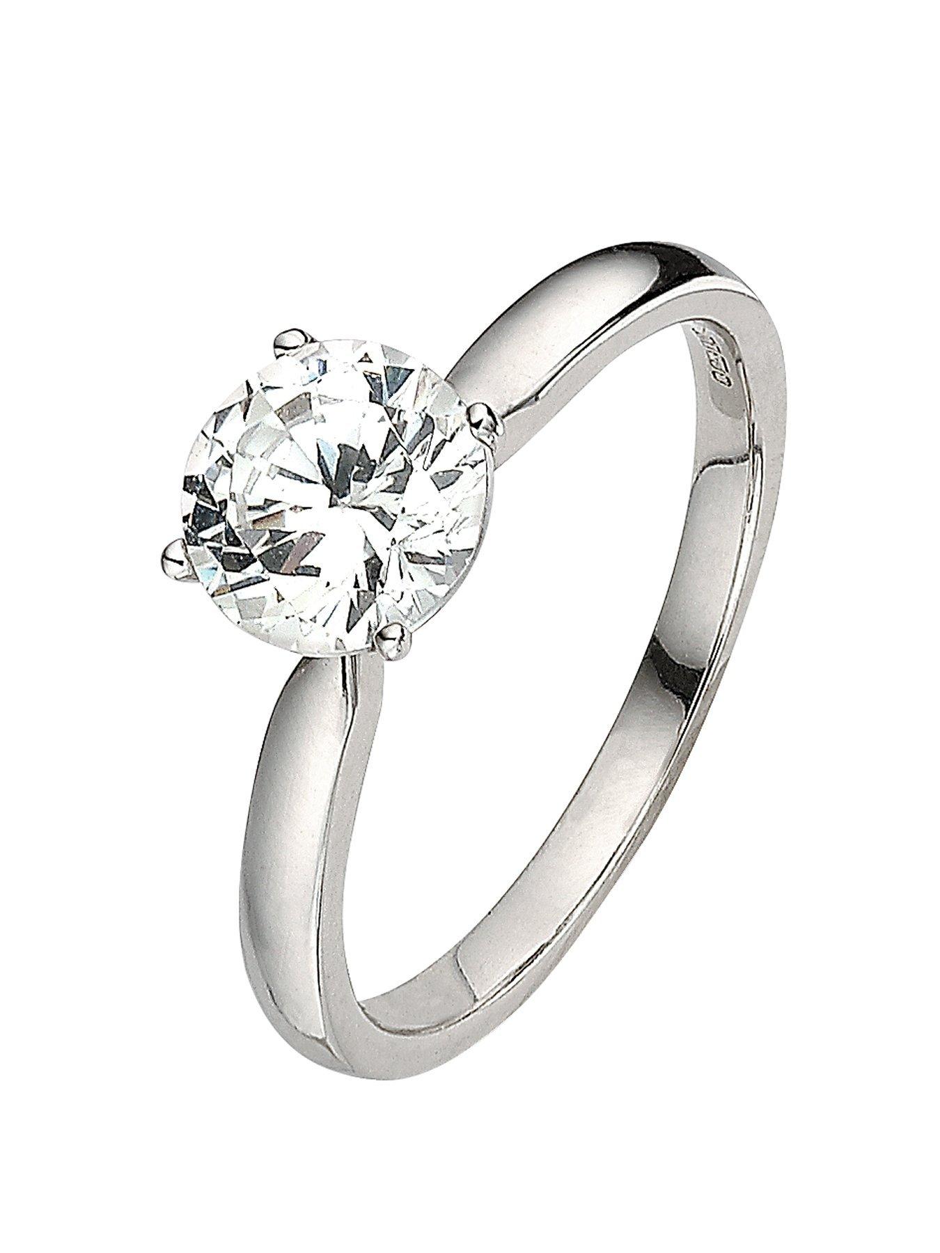 One diamond silver on sale ring