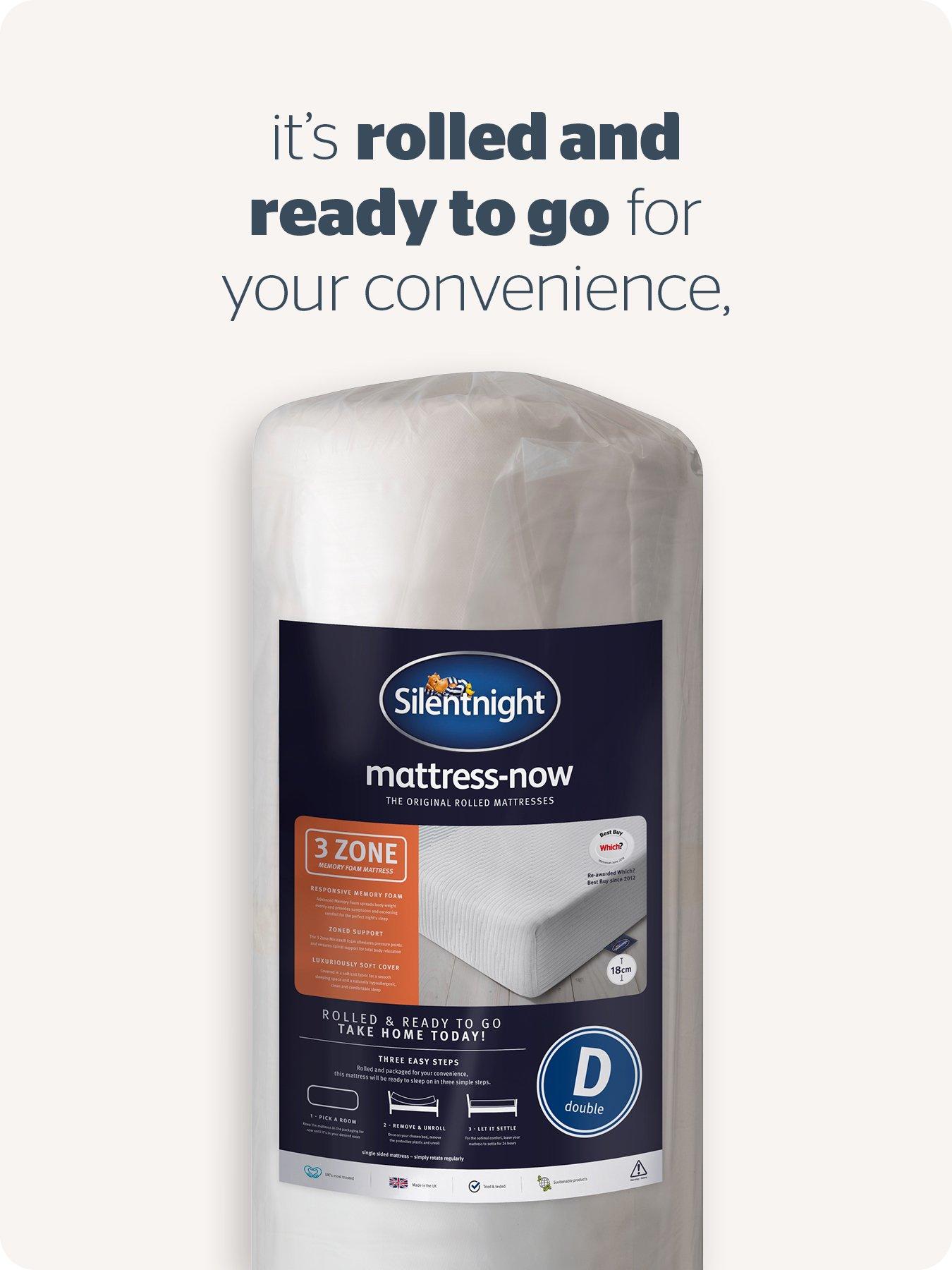 Image 5 of 7 of Silentnight 3 Zone Rolled Memory Mattress - Medium