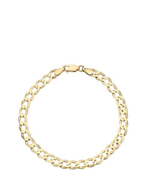 love-gold-9-carat-yellow-gold-solid-diamond-cut-8-inch-curb-bracelet