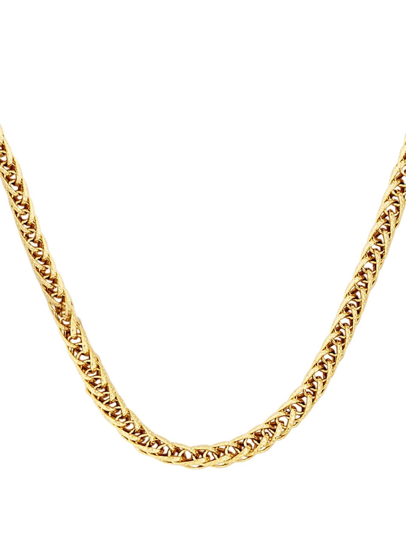 Love GOLD 9 Carat Yellow Gold Fancy Wheatchain Chain Very