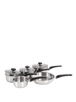 morphy richards 5-piece stainless steel pan set