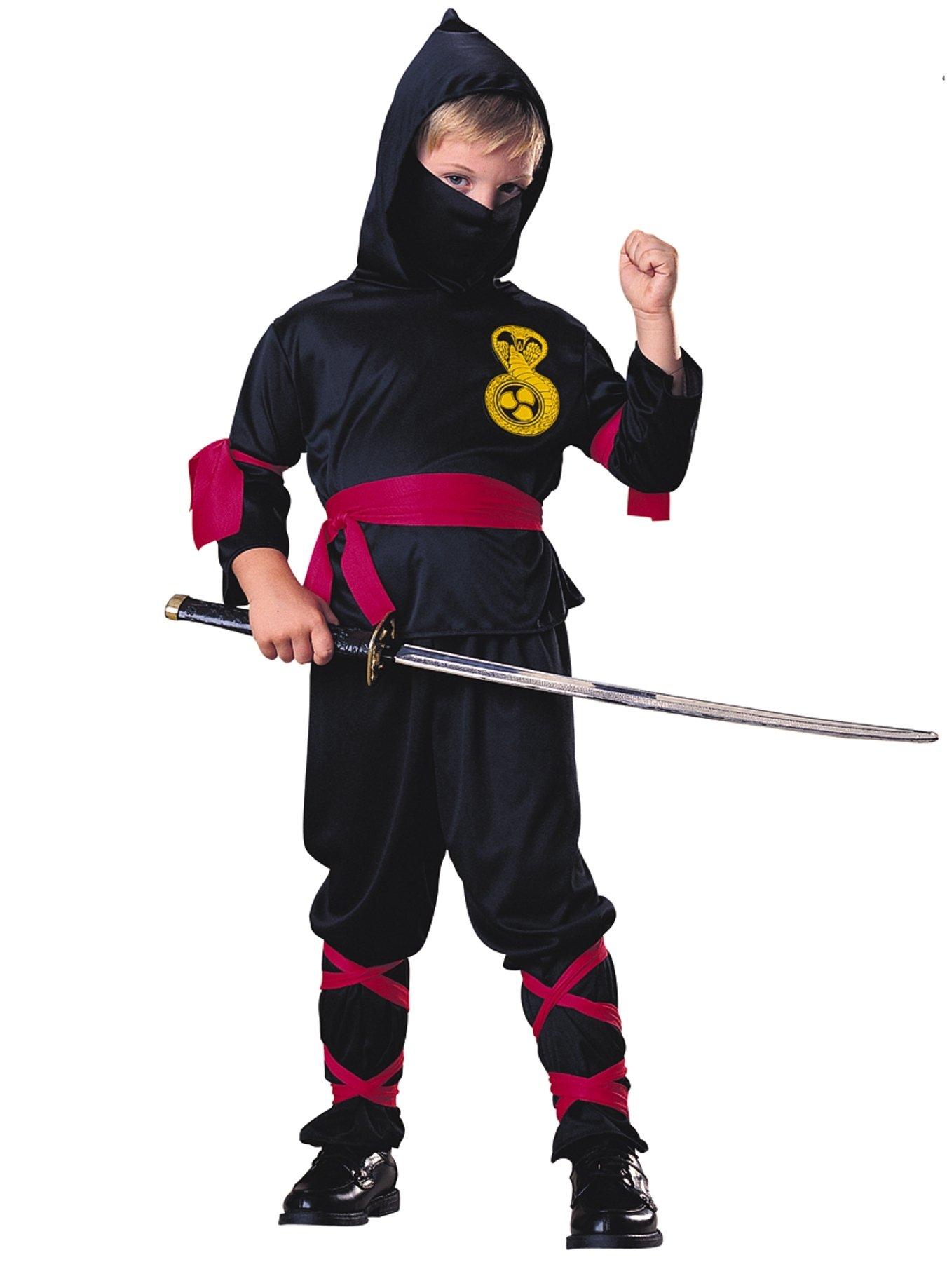Kids Ninja Costume Fancy Dress Childrens Full Outfit 6-8 Yrs 