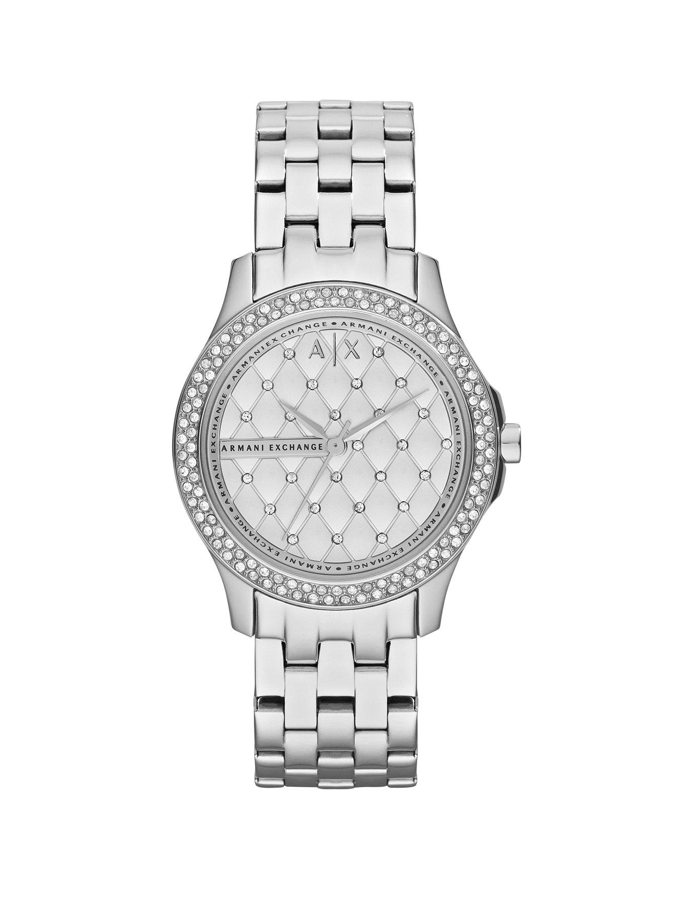 Armani exchange ladies silver watch cheap