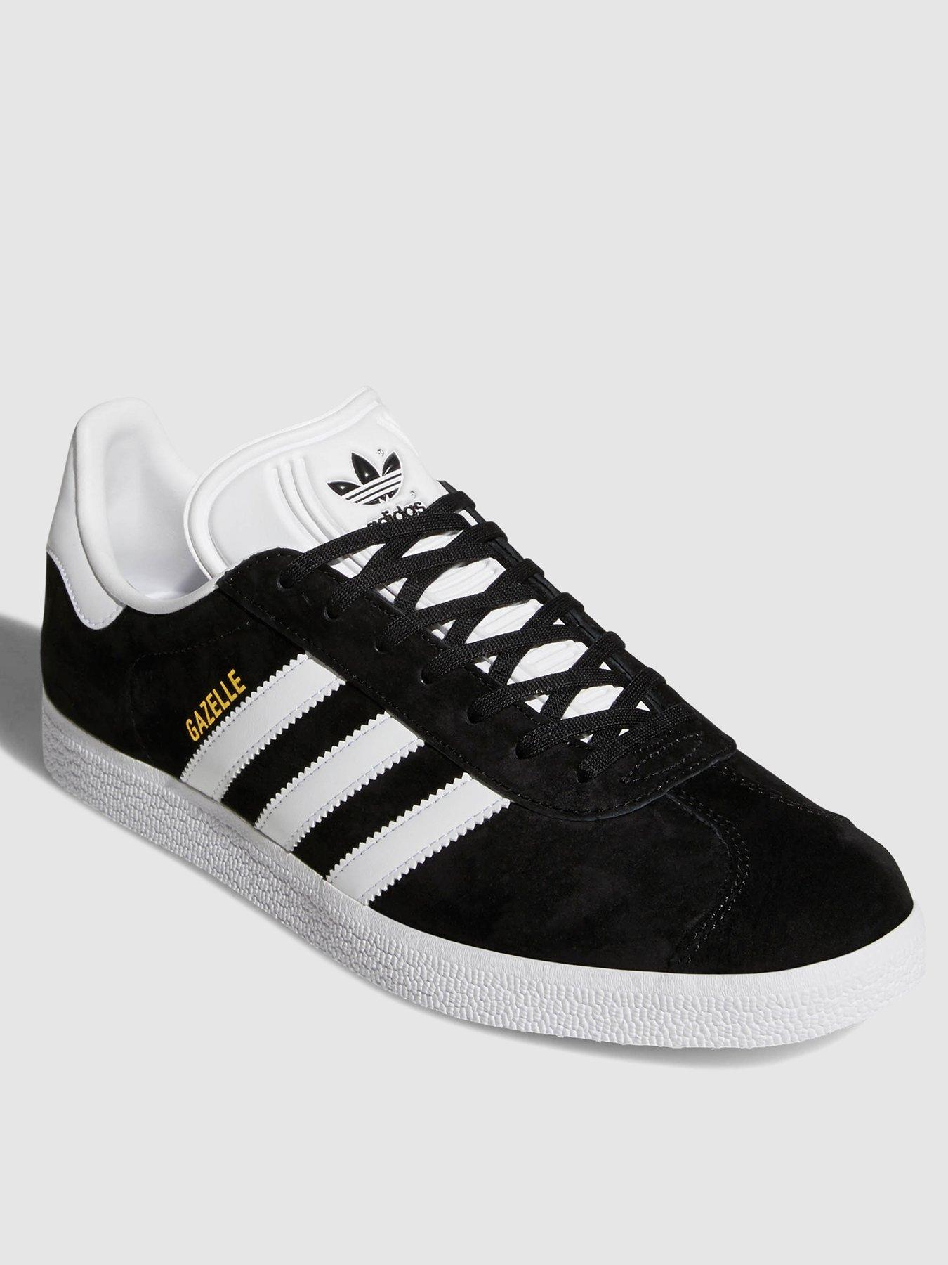 black and white adidas trainers