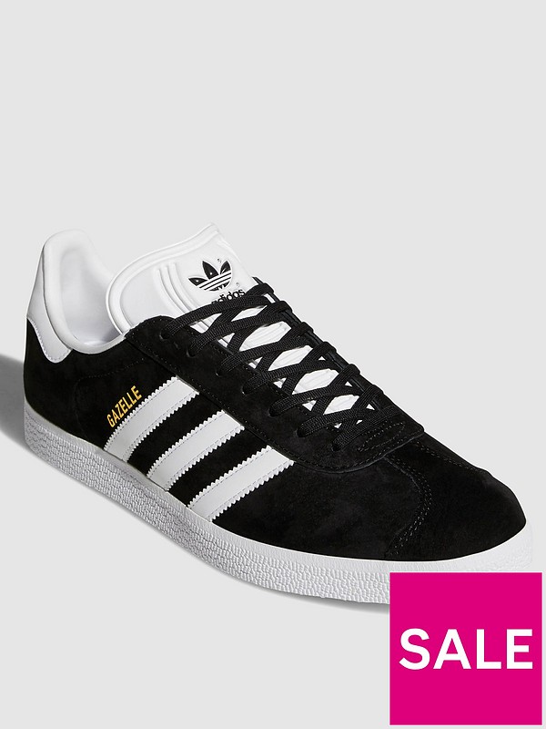 adidas Originals Gazelle Trainers - Black/White very.co.uk