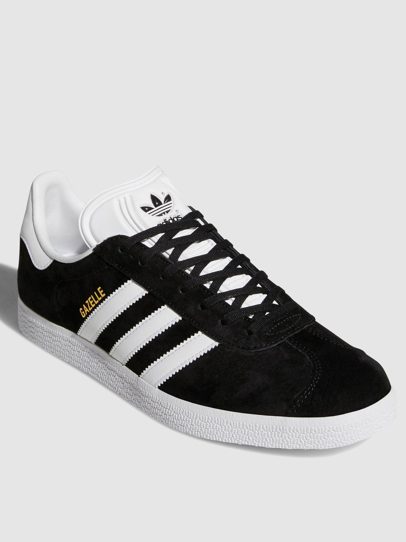 Image 3 of 8 of adidas Originals Gazelle Trainers - Black/White