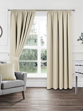 Product photograph of Woven Thermal Blackout Curtains from very.co.uk