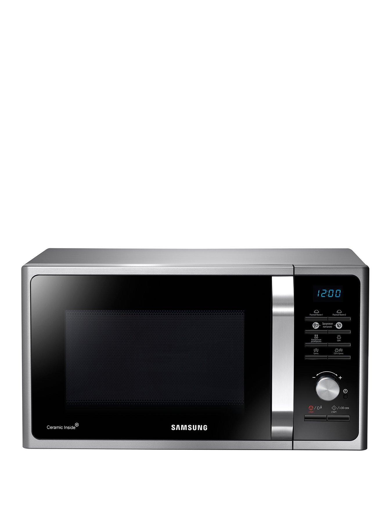 Black gloss store microwave