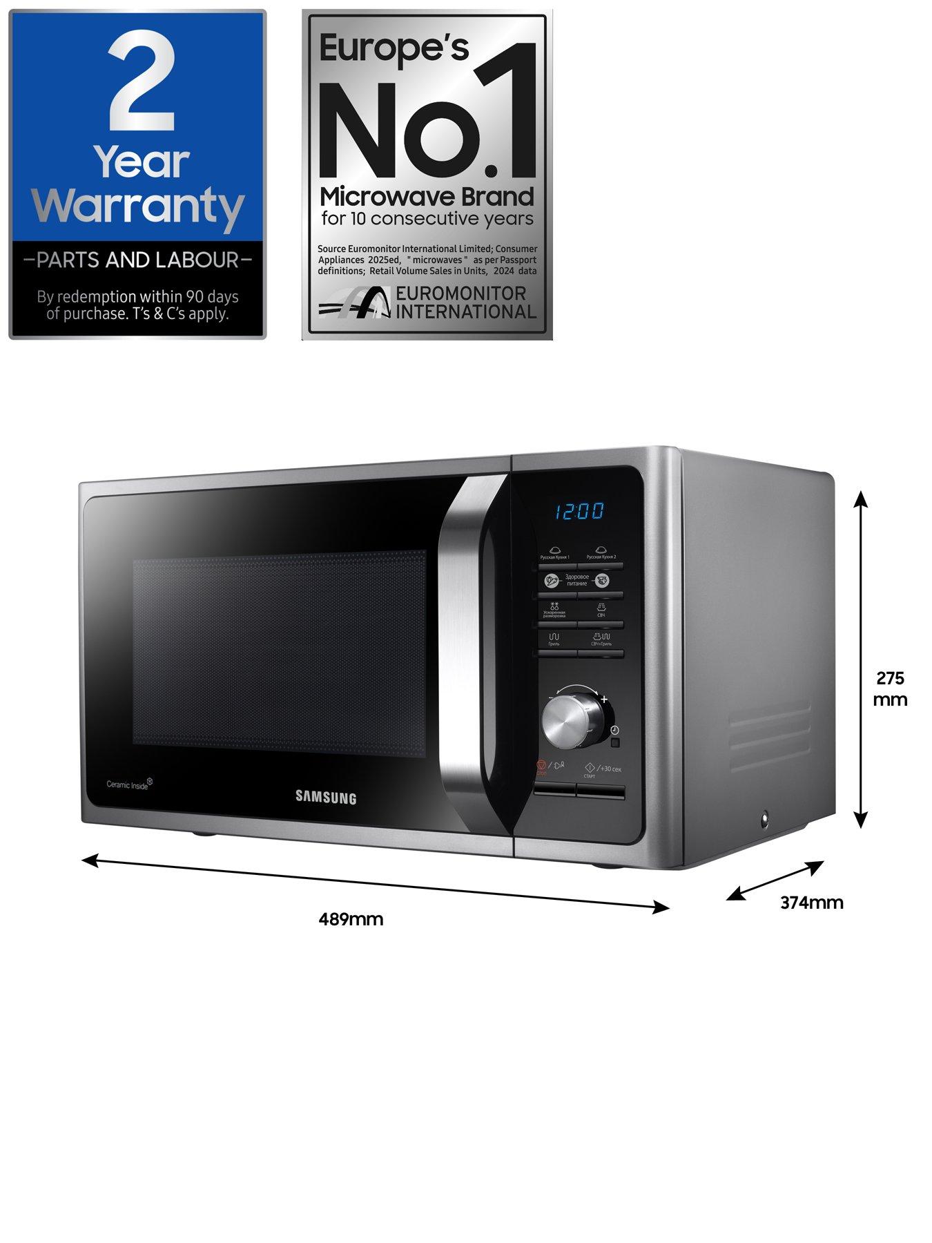 Image 6 of 6 of Samsung MS23F301TAS/EU 23-Litre, 800-watt Solo Microwave - Silver