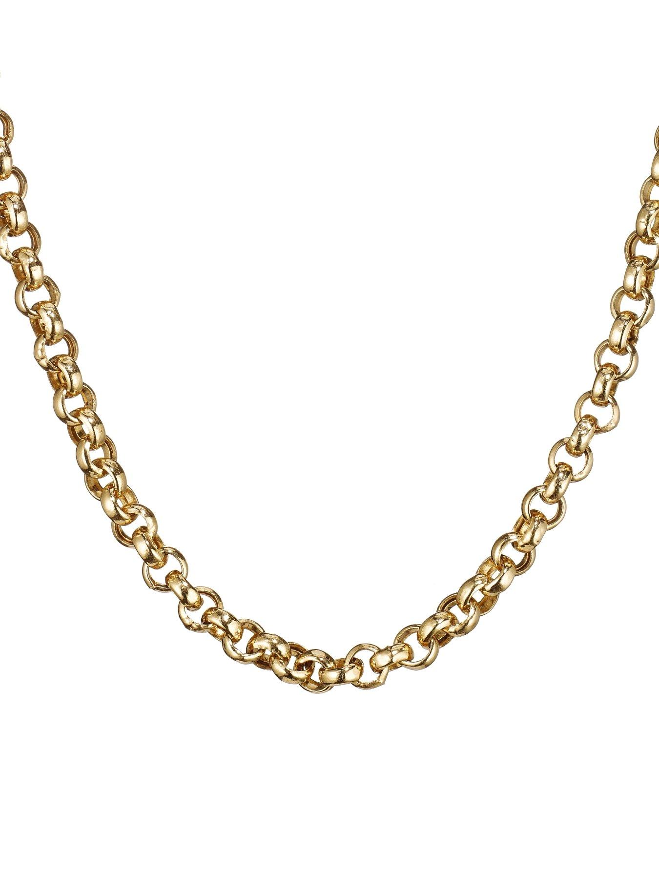 Women 9 Carat Gold 18 inch Belcher Chain