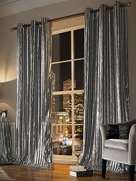 Product photograph of Iliana Lined Eyelet Curtains from very.co.uk