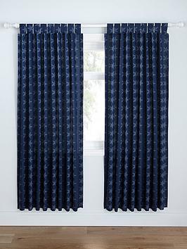 Product photograph of Catherine Lansfield Stars Amp Stripes Lined Curtains from very.co.uk