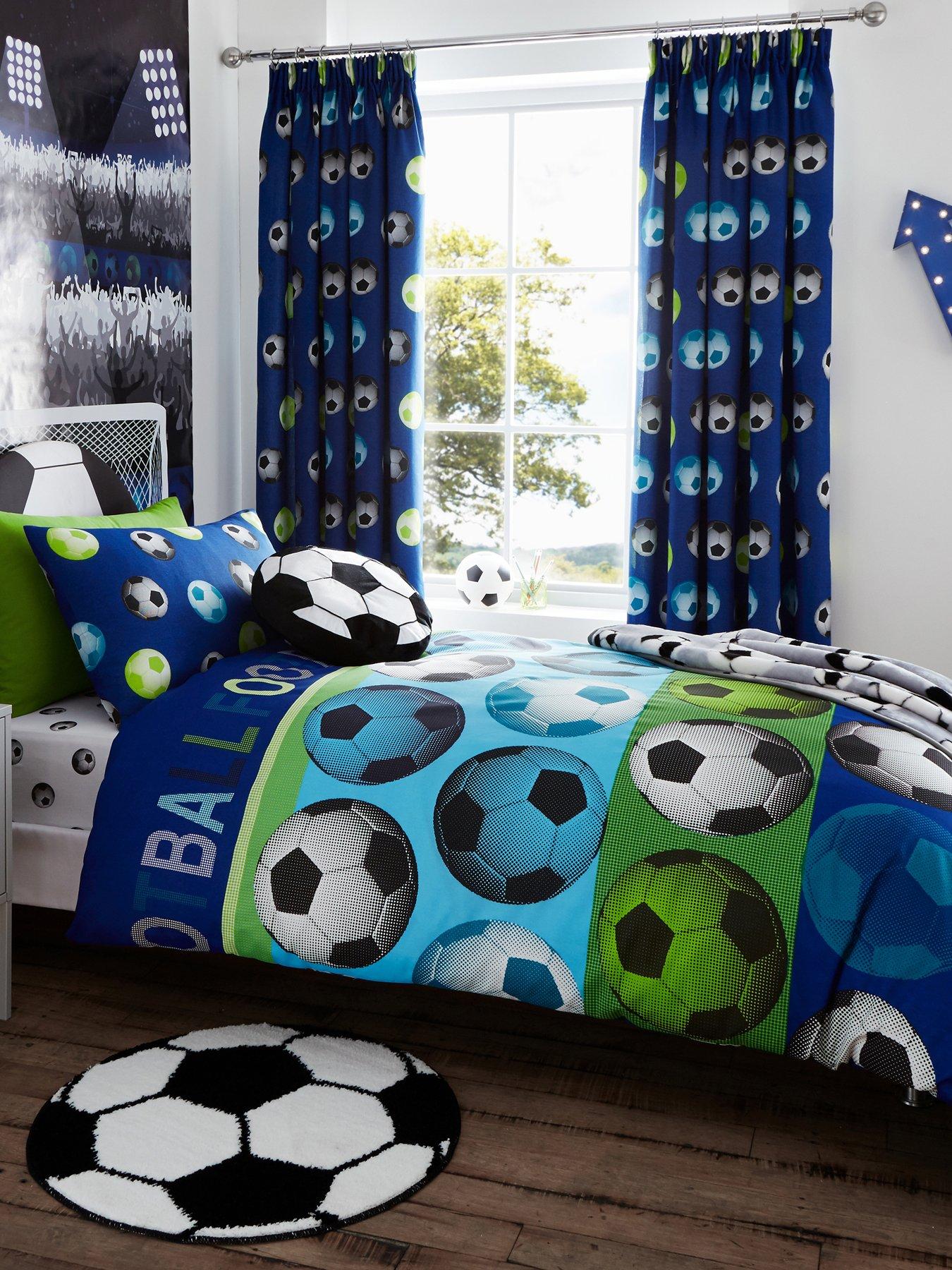 Image 1 of 5 of Catherine Lansfield Football Duvet Cover Set - Blue