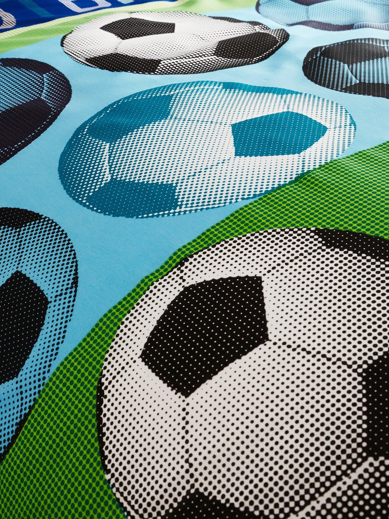 Image 4 of 5 of Catherine Lansfield Football Duvet Cover Set - Blue