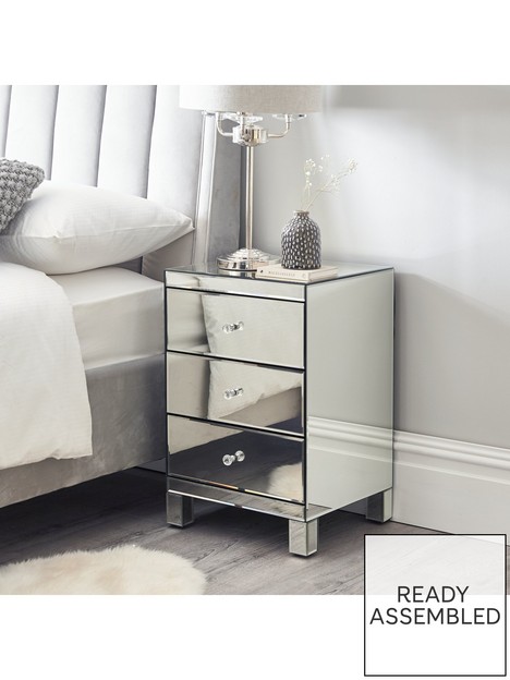 parisian-mirrored-3-drawer-ready-assembled-bedside-chest