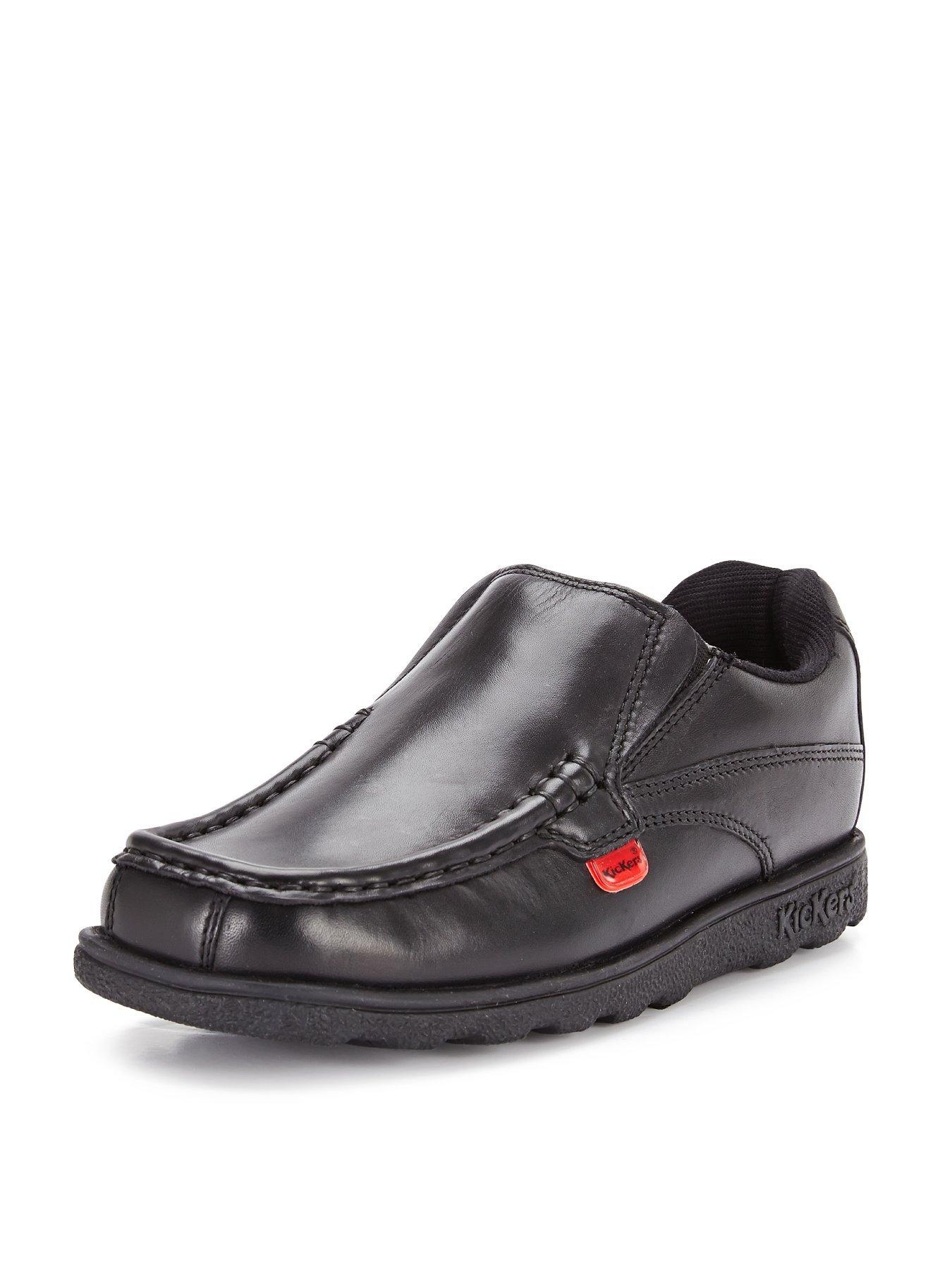 boys black school shoes