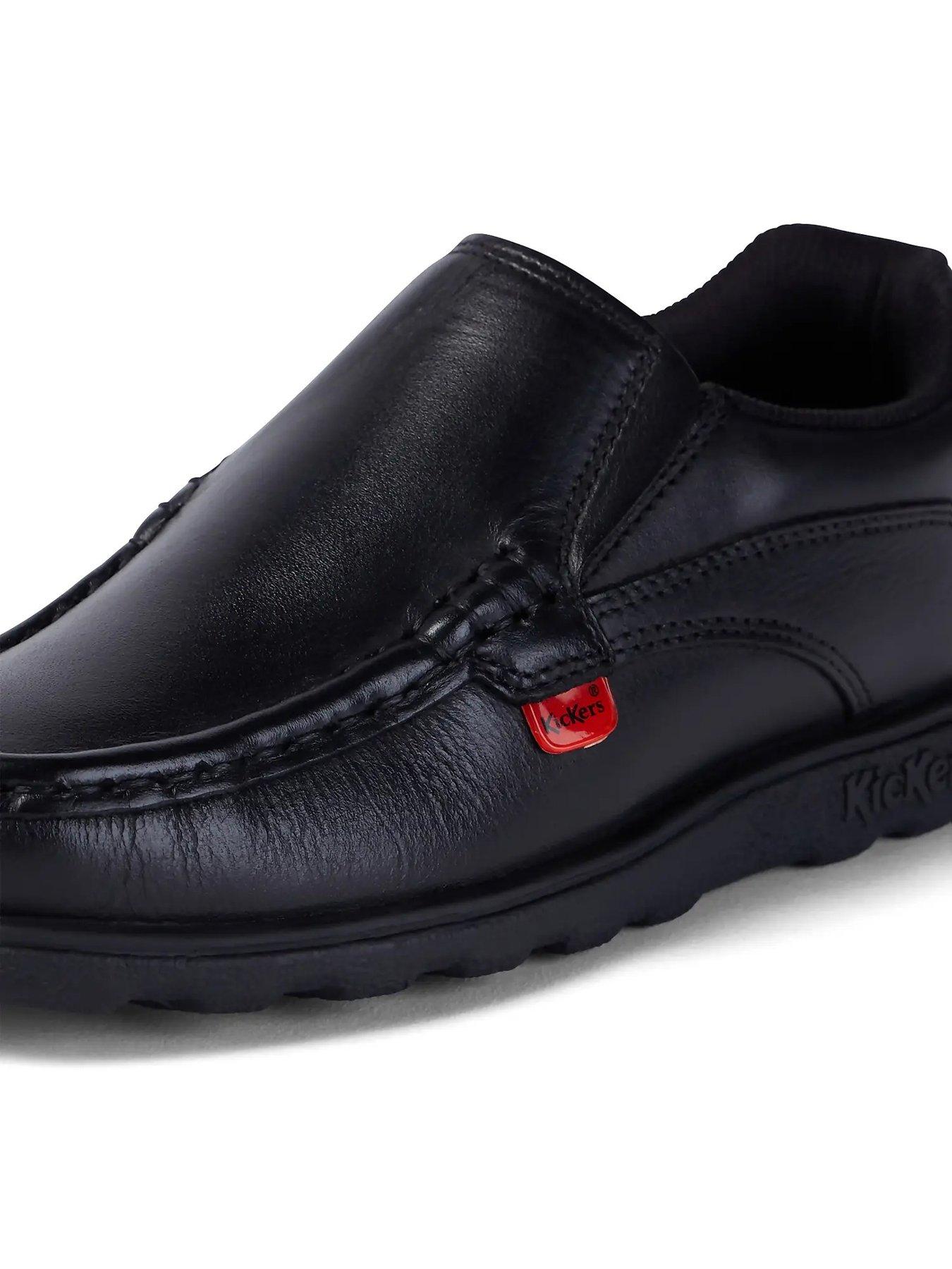 Image 5 of 7 of Kickers Boys Fragma Slip-On School Shoes - Black