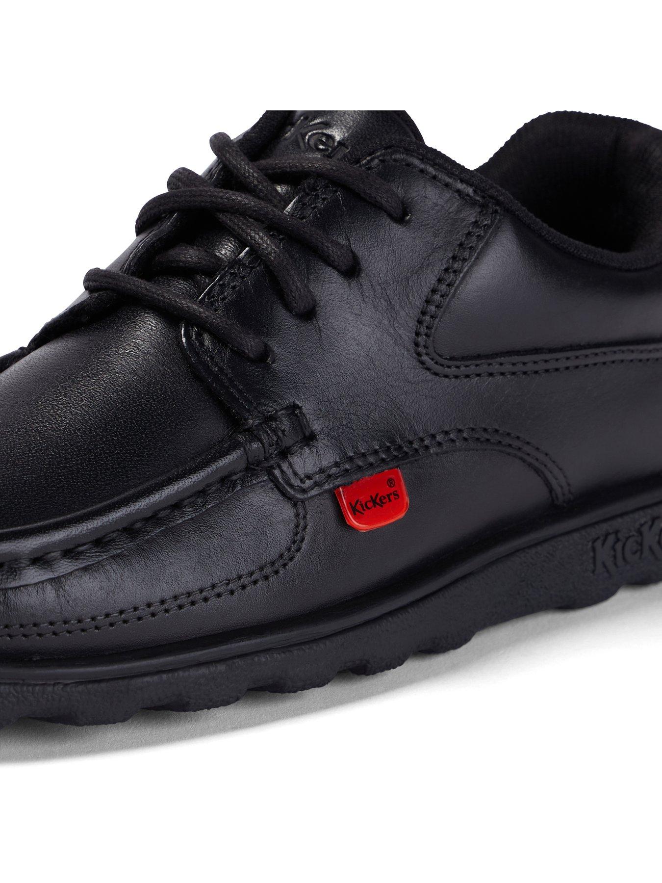 Fragma Lace Up School Shoes Black