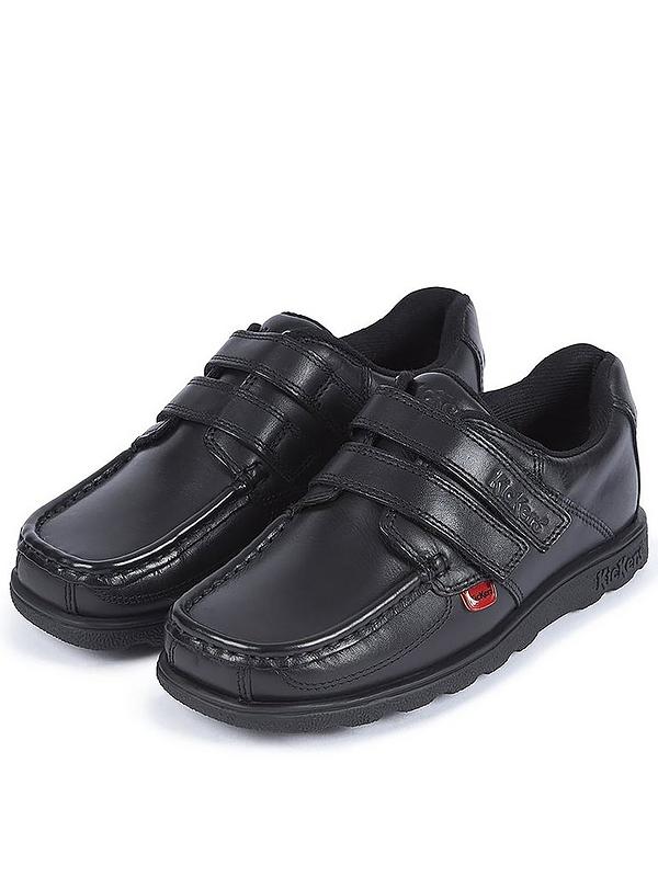 Kickers New Boys/Childrens Black Kickers Fragma Touch Fastening School Shoes UK Size 