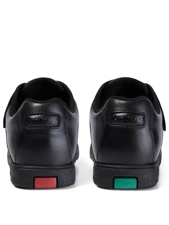 stillFront image of kickers-boys-fragma-double-strap-school-shoes-black