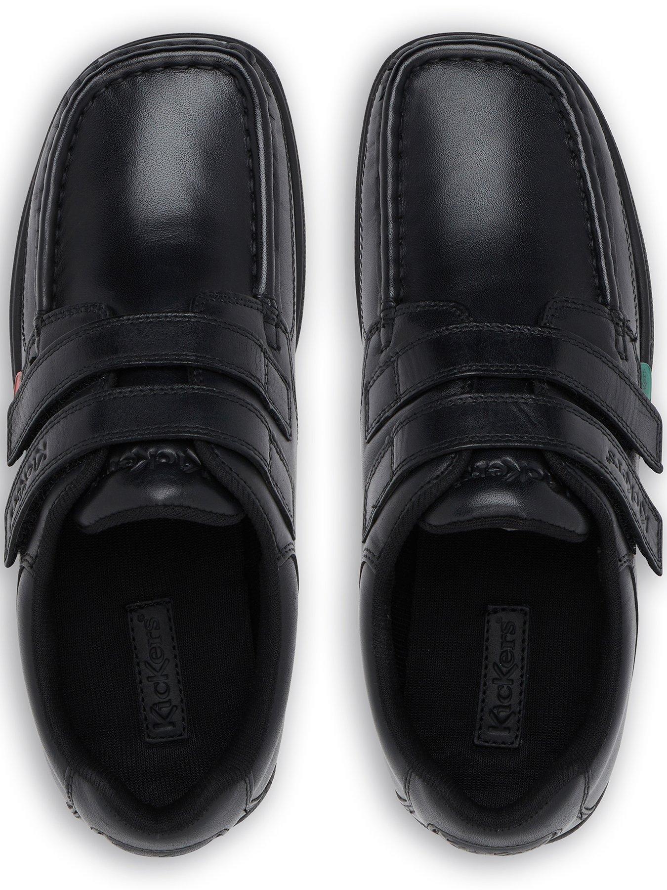 Image 4 of 7 of Kickers Boys Fragma Double Strap School Shoes - Black