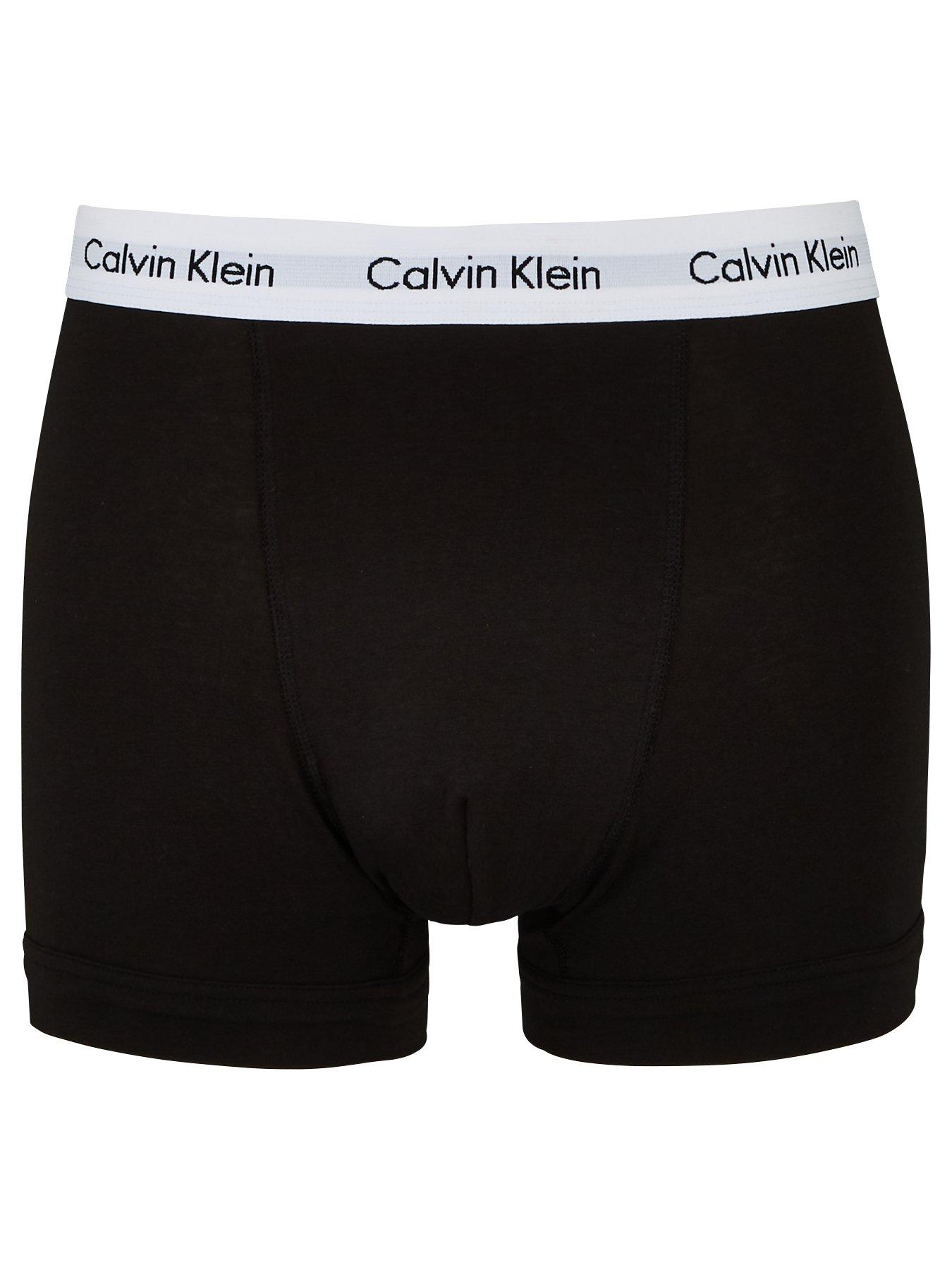 Calvin Klein Core 3 Pack Trunks - Black | very.co.uk
