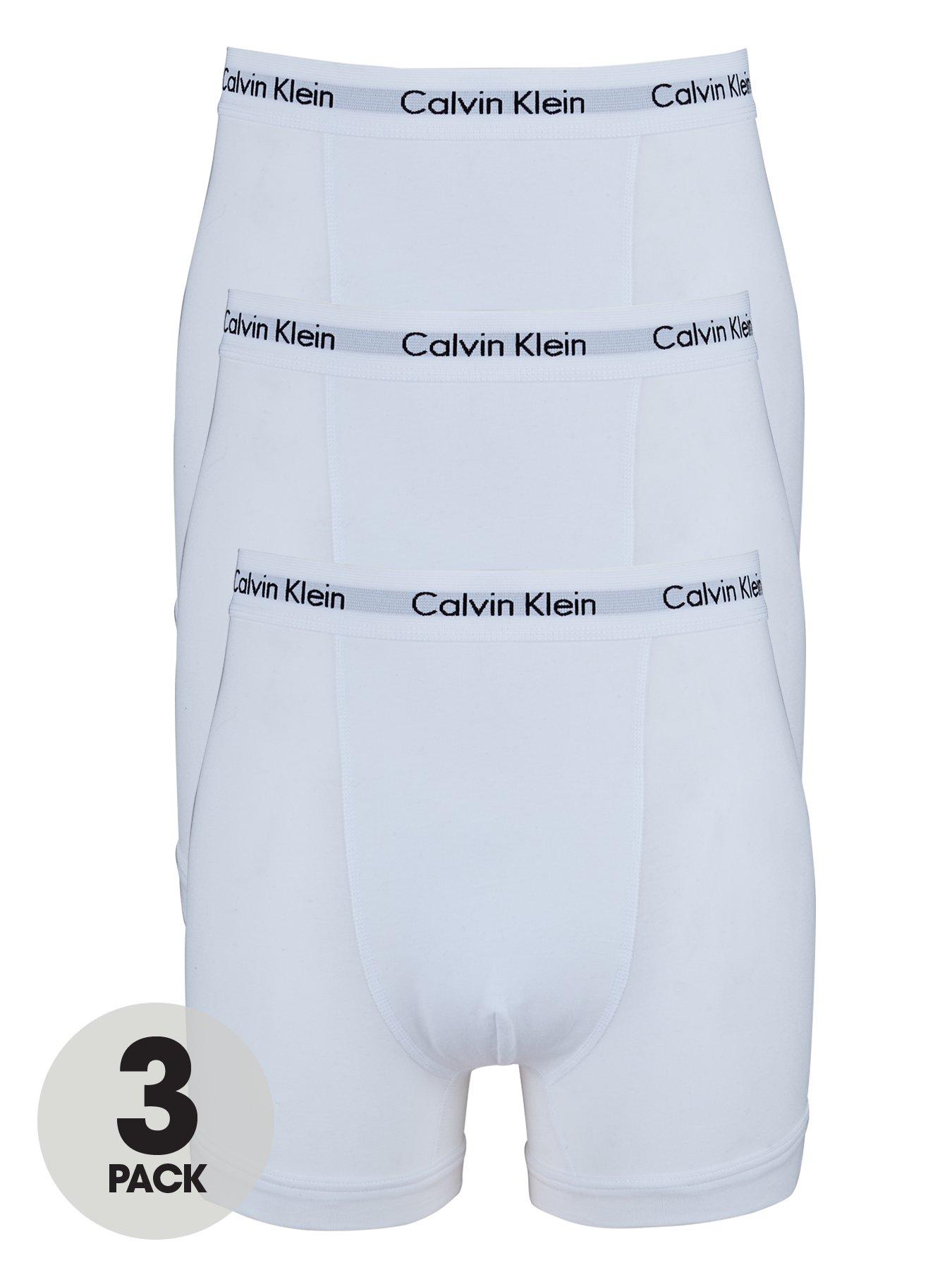 Calvin Klein Core 3 Pack Trunks - White | Very.co.uk