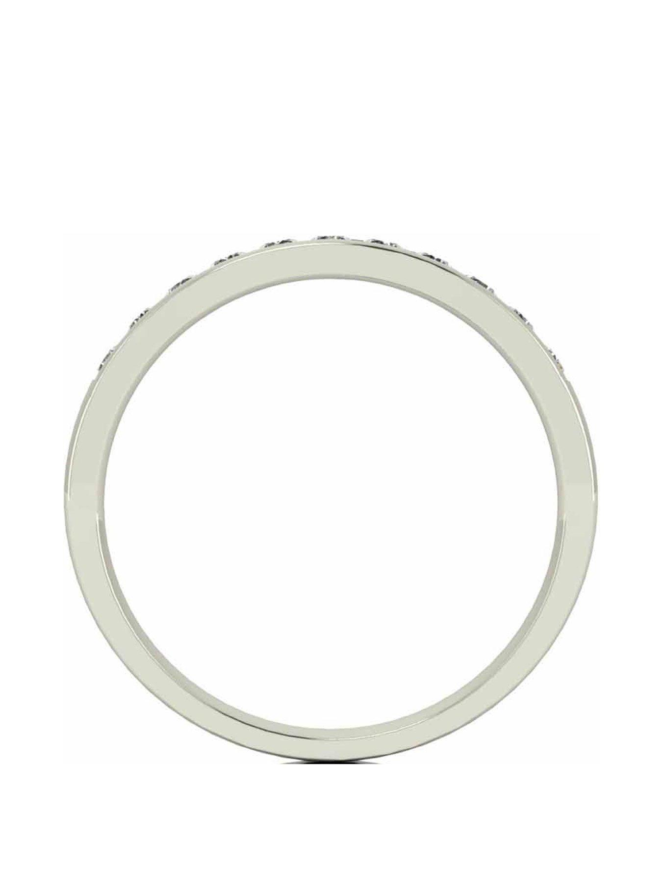 Image 2 of 5 of Moissanite 33 Point Moissanite 9 Carat White Gold Channel Set Eternity Ring